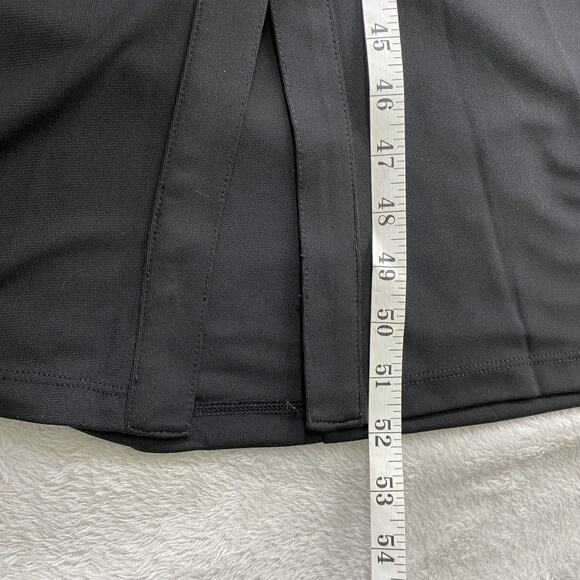 INC International Concepts Maxi Shirt Dress Women L Black Ruched Stretch Knit - Picture 7 of 10